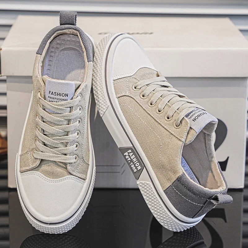 Men's Retro Casual Low-Top Skate Shoes | Lace-Up