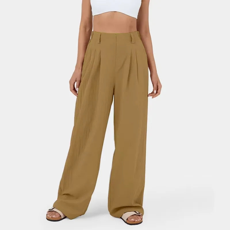 Women's Wide Leg Summer Pants | High Waisted