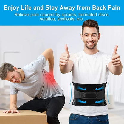 360° Lumbar Support Back Belt | Memory Aluminum & Steel Springs | Breathable & Discreet Under Clothing