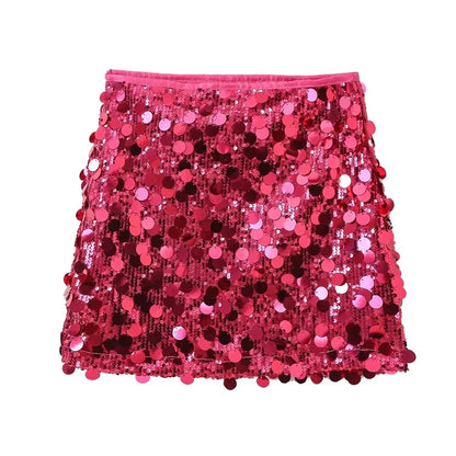 Women’s Glittering High-Waisted Skirt | Mini