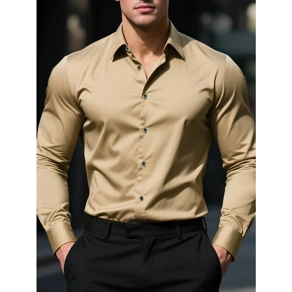 Men's Smart Casual Collared Shirt | Long Sleeve