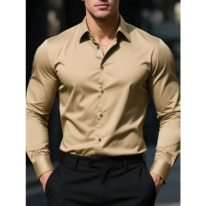 Men's Smart Casual Collared Shirt | Long Sleeve