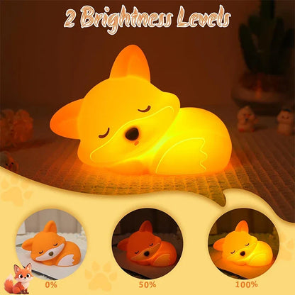Silicone Night Light | Rechargeable, Dimmable & Timer Function | Adorable Gift Idea for Kids & Adults