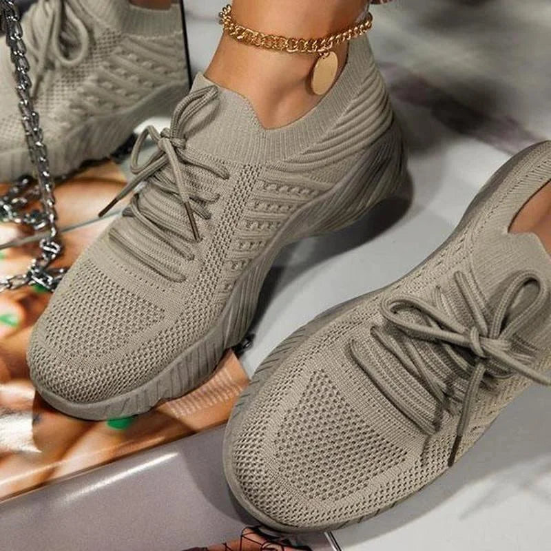 Women's Lace-Up Platform Sneakers | Sporty