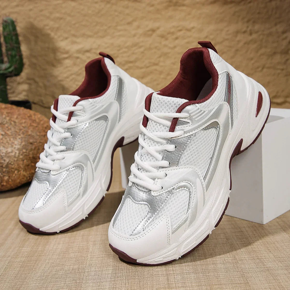 Women's Chunky Sneakers | Lace-Up Closure