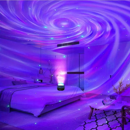 Northern Lights Projector | Music Sync & Remote Control | RGB Mood Light | USB Rechargeable | 7.8×7.8×8.7 cm
