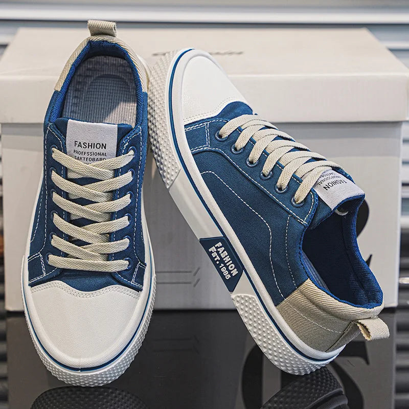 Men's Retro Casual Low-Top Skate Shoes | Lace-Up