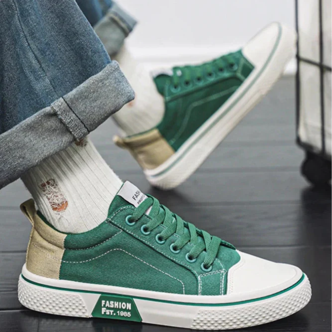 Men's Retro Casual Low-Top Skate Shoes | Lace-Up