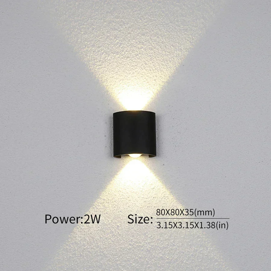 Contemporary LED Wall Light for Indoor and Outdoor Use