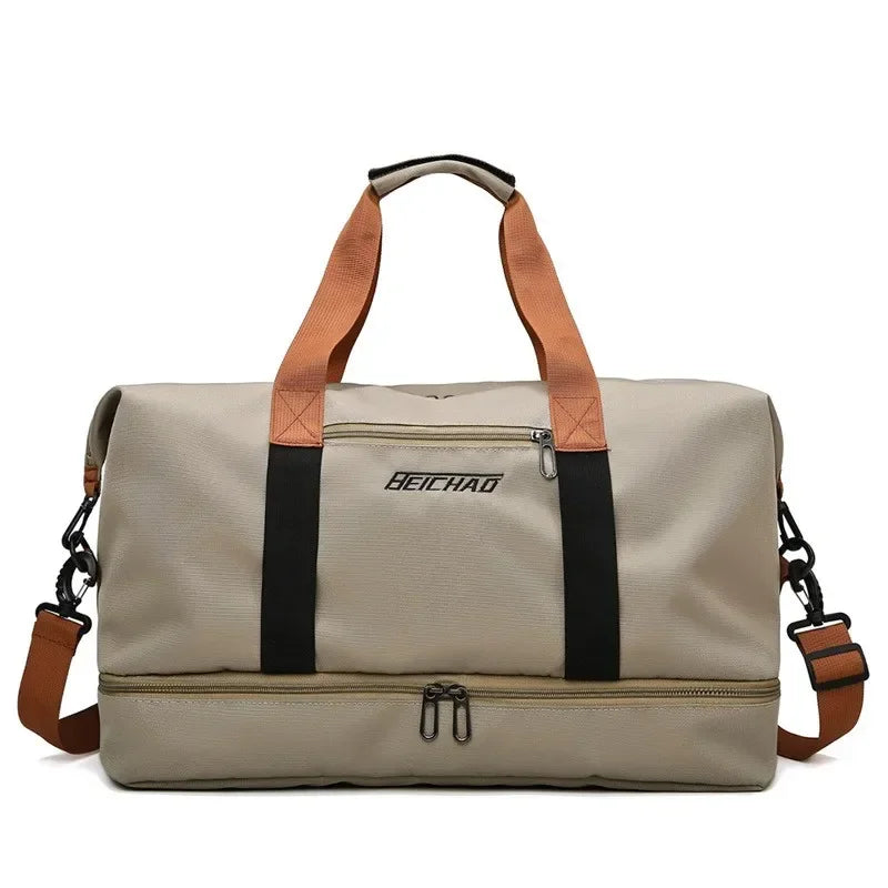 Fitness Travel Bag | Large Capacity | Wet-Dry Separation | Hand & Shoulder Bag for Women