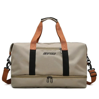 Fitness Travel Bag | Large Capacity | Wet-Dry Separation | Hand & Shoulder Bag for Women