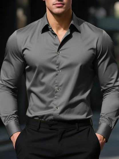 Men's Smart Casual Collared Shirt | Long Sleeve