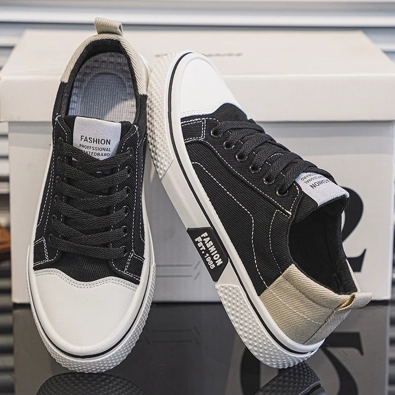 Men's Retro Casual Low-Top Skate Shoes | Lace-Up