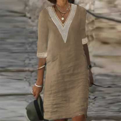 Women's Boho Style V-Neck Summer Dress | Mini