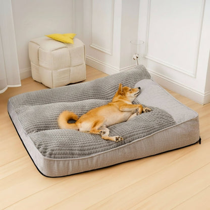 Large Scratch-Resistant Dog Bed with Orthopedic Spine Support