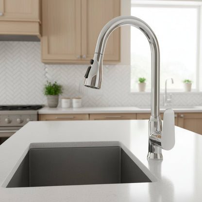 Elegant Kitchen Faucet with Pull-Out Function and 360° Rotation