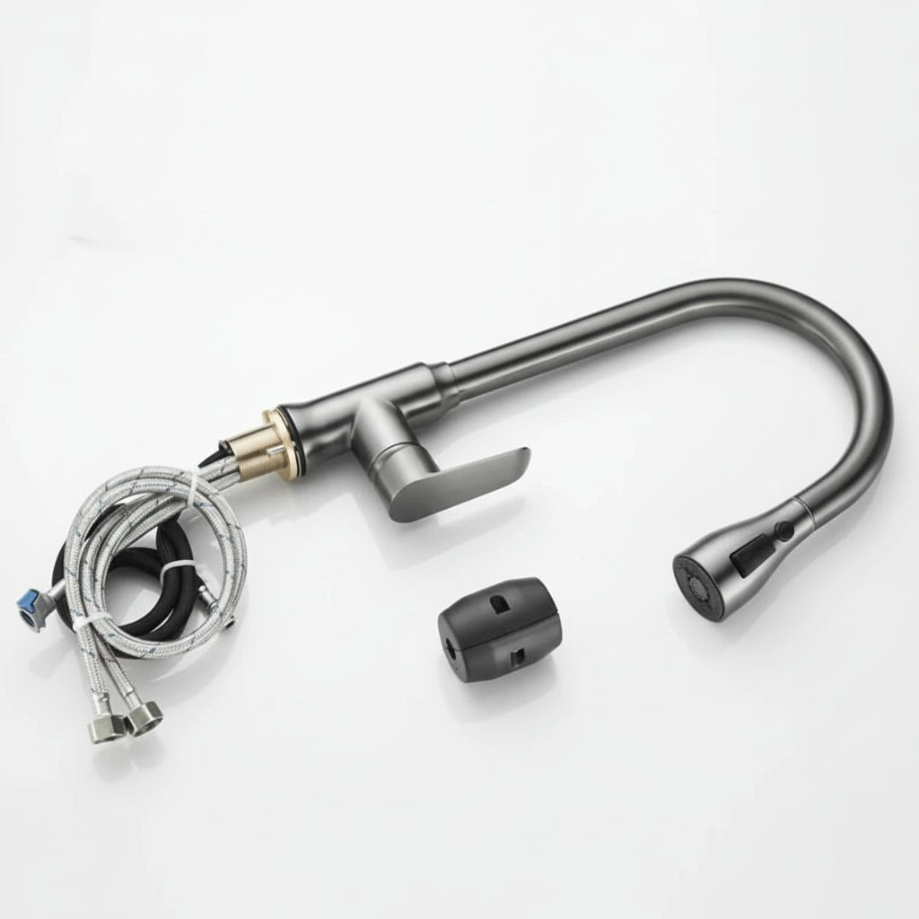 Elegant Kitchen Faucet with Pull-Out Function and 360° Rotation