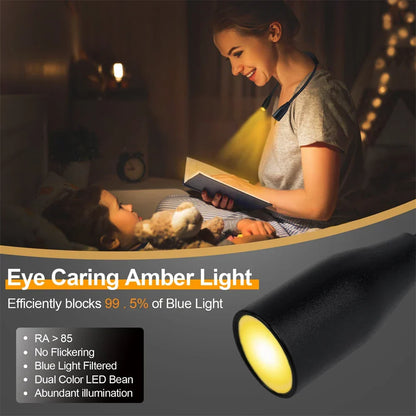 Rechargeable LED Neck Light | USB Powered | 3 Light Colors & Adjustable Brightness | Flexible & Portable Design