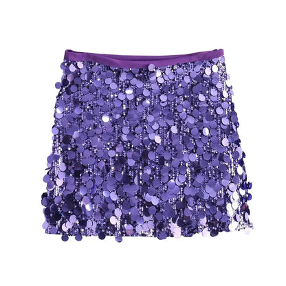 Women’s Glittering High-Waisted Skirt | Mini