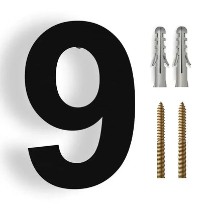 3D Modern Stainless Steel House Number - Weatherproof for Outdoor Facade and Entrance in Anthracite