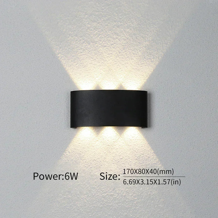 Contemporary LED Wall Light for Indoor and Outdoor Use