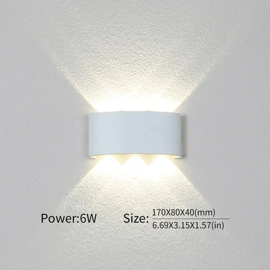 Contemporary LED Wall Light for Indoor and Outdoor Use