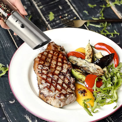 Electric Stainless Steel Salt and Pepper Grinder Kitchen Tool
