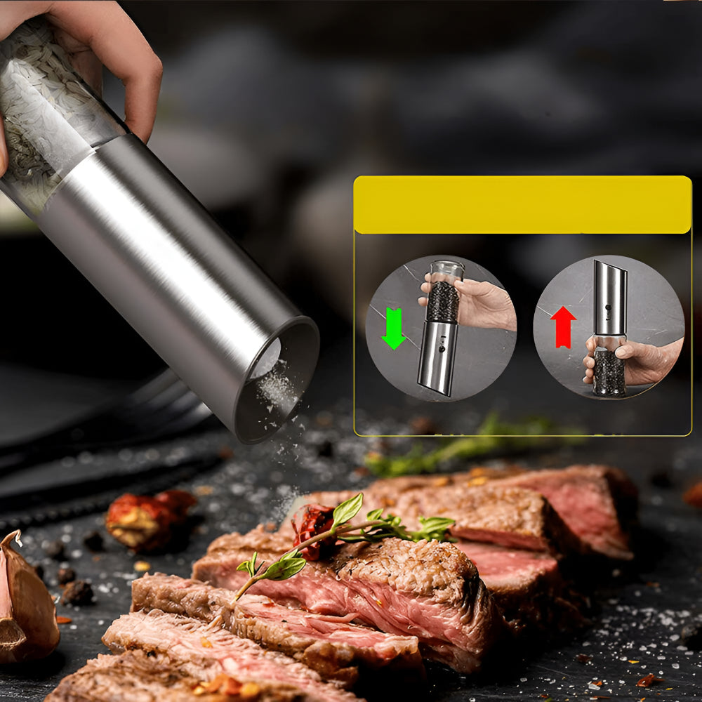 Electric Stainless Steel Salt and Pepper Grinder Kitchen Tool
