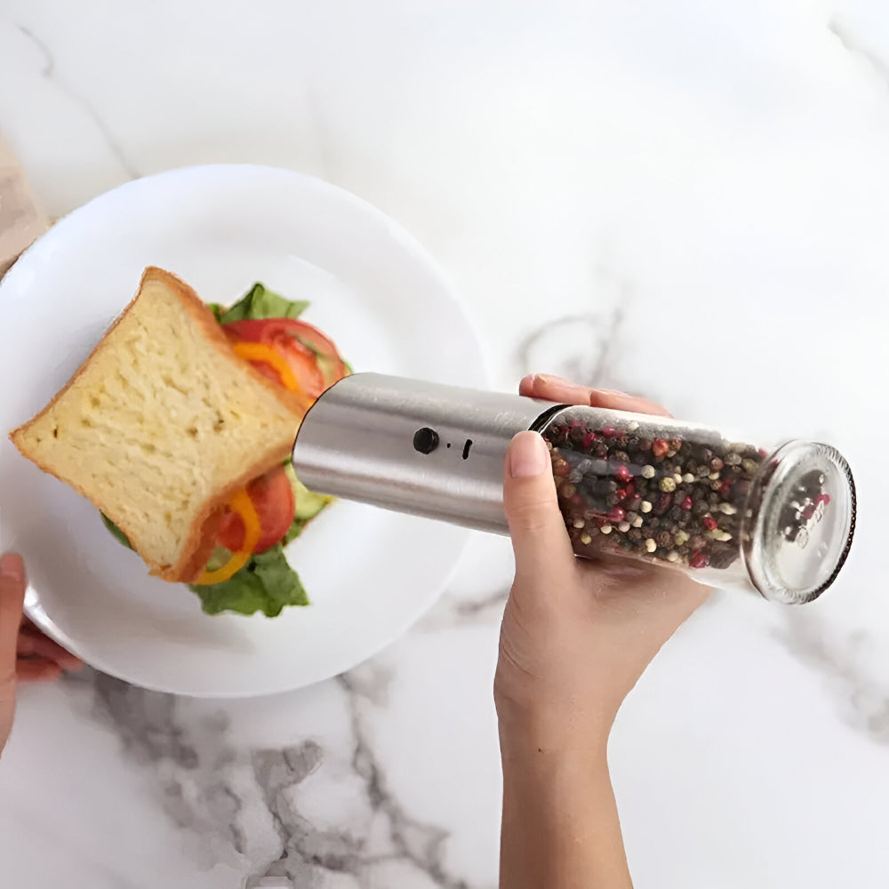 Electric Stainless Steel Salt and Pepper Grinder Kitchen Tool