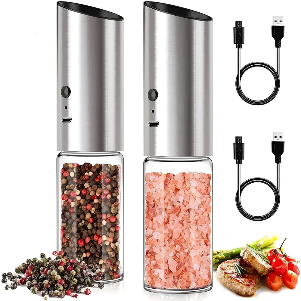 Electric Stainless Steel Salt and Pepper Grinder Kitchen Tool