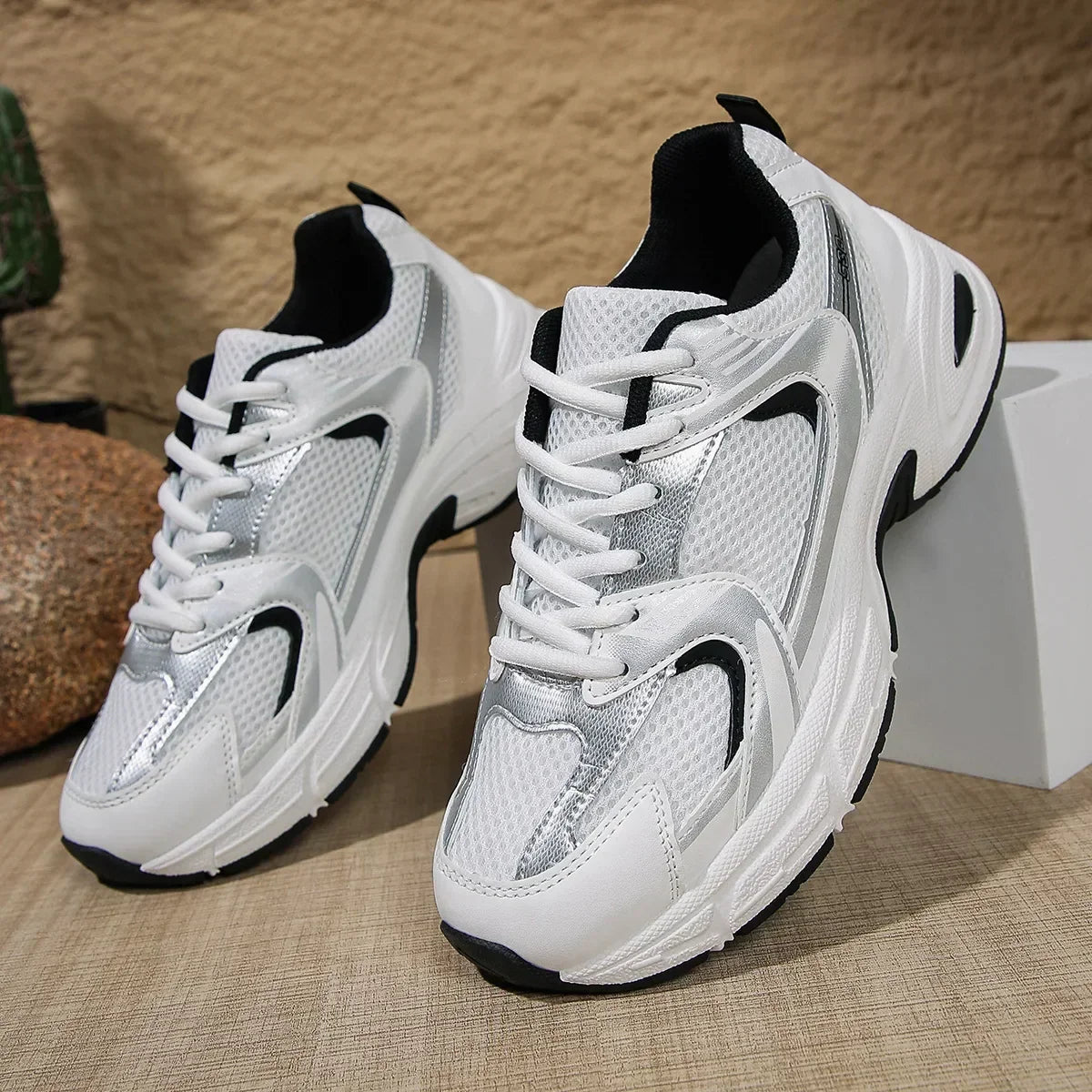 Women's Chunky Sneakers | Lace-Up Closure