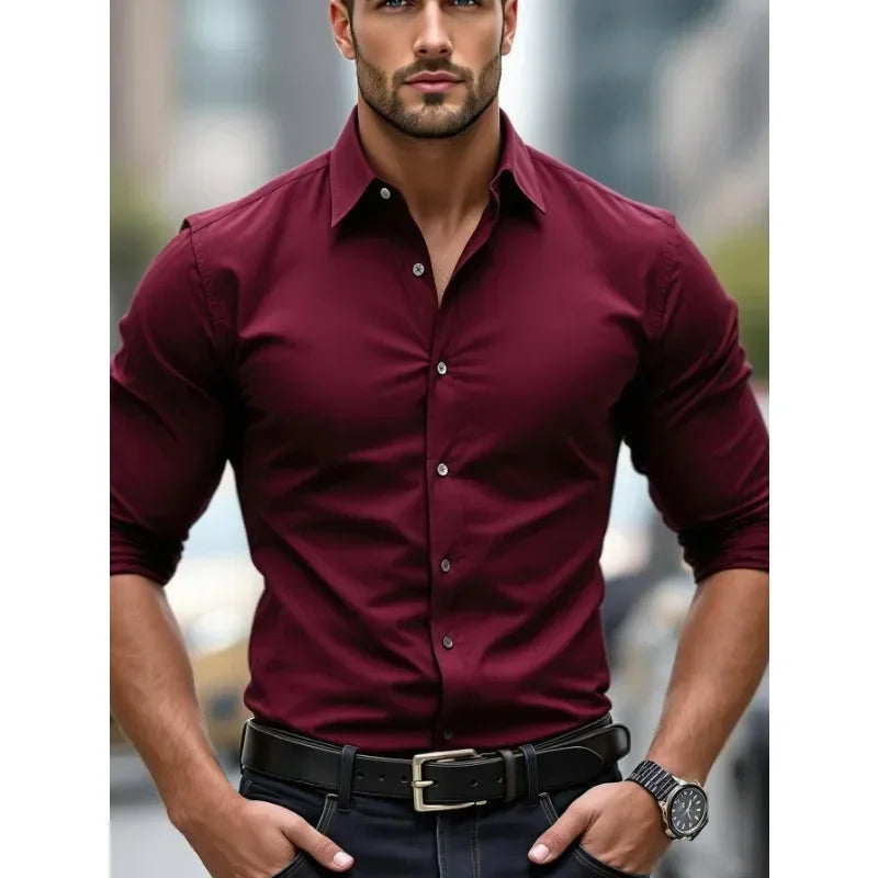 Men's Smart Casual Collared Shirt | Long Sleeve