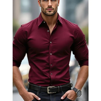Men's Smart Casual Collared Shirt | Long Sleeve