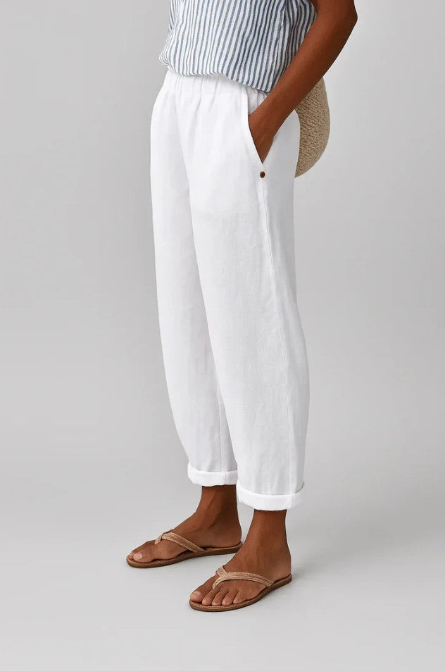 Women’s Casual Tapered Summer Trousers | with Side Pockets