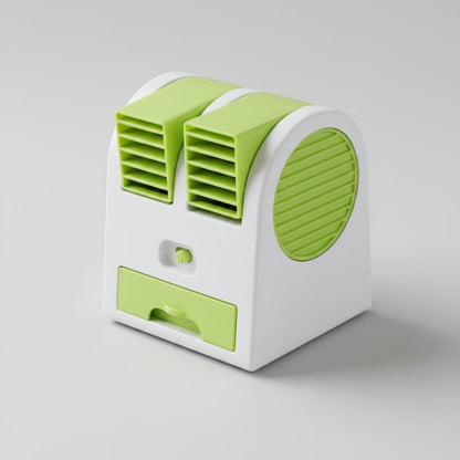 Mini USB Air Cooler with Quiet Operation & Dual Air Outlet