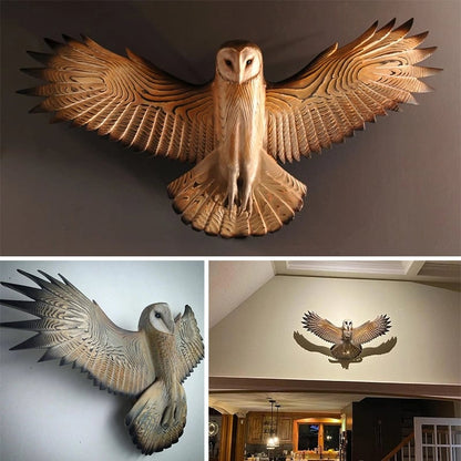Handcrafted Barn Owl Wall Art – Natural Wood Decor