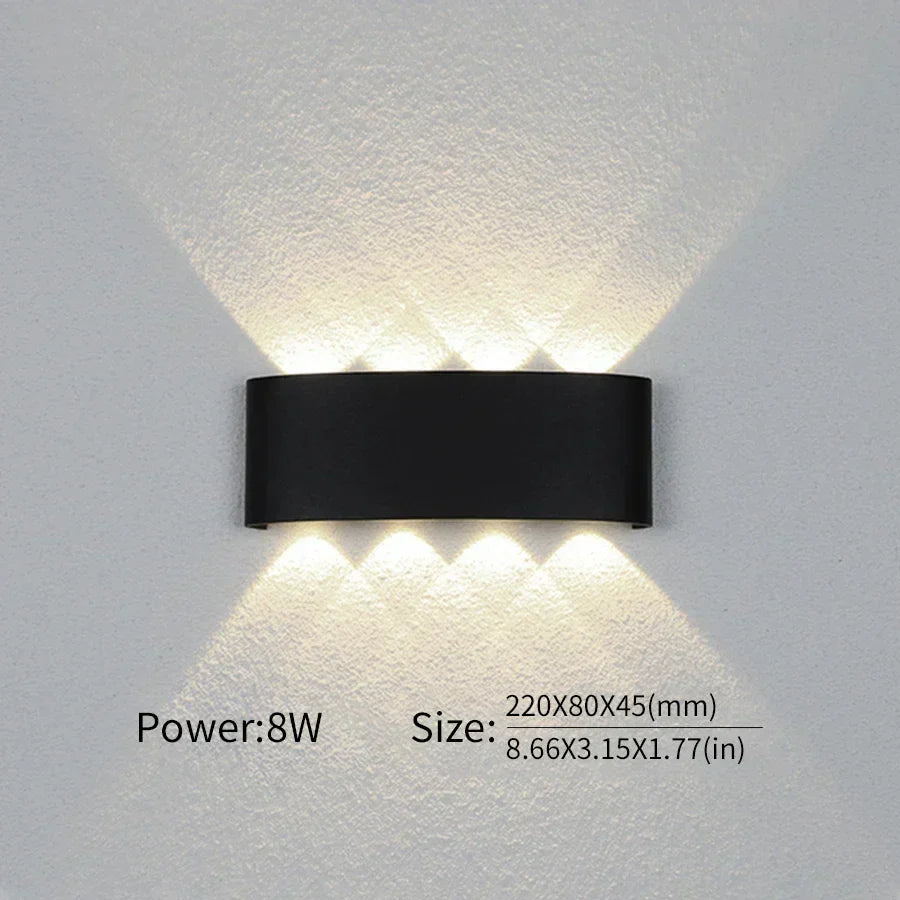 Contemporary LED Wall Light for Indoor and Outdoor Use