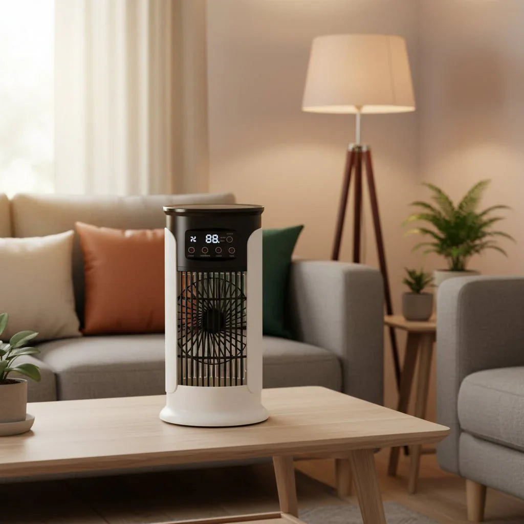 Versatile 3-in-1 Portable Air Cooler with Humidifier and LED Night Light