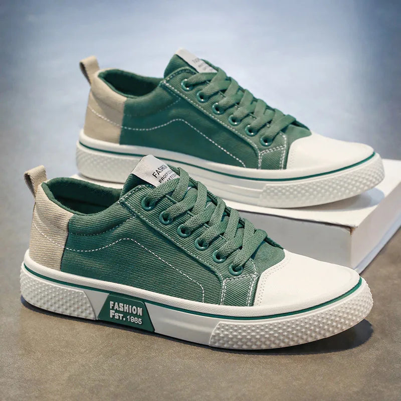 Men's Retro Casual Low-Top Skate Shoes | Lace-Up