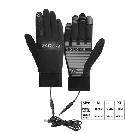 USB Heated Gloves | Waterproof & Touchscreen-Compatible | Winter Hand Warmers for Skiing, Motorcycling & Outdoor Activities