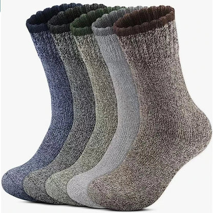Extra Thick & Warm Merino Wool Socks | 5 Pairs | Ideal for Hiking & Winter | Unisex Sizes 38–46