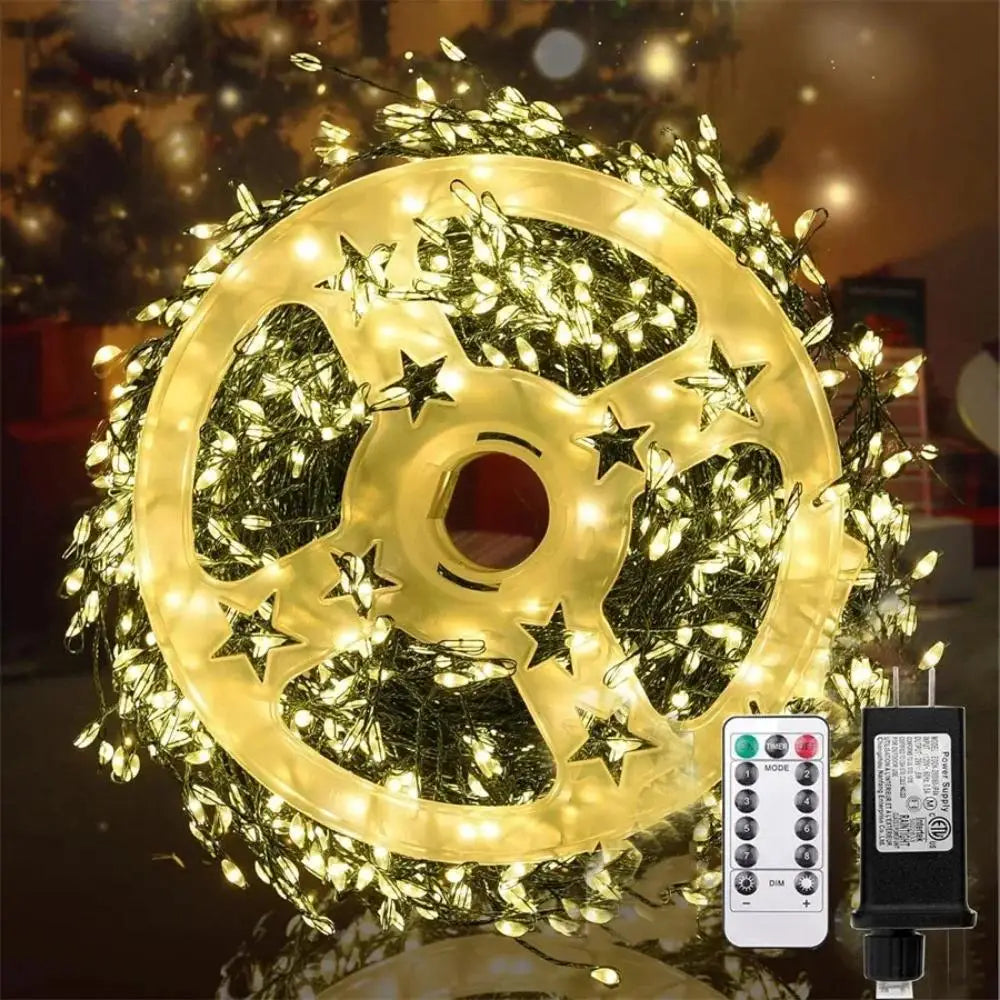 LED Firework String Lights | Remote Control Included | 30–75 m | 900–2000 LEDs | IP65 Waterproof | Perfect for Christmas, Halloween & Parties