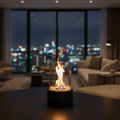 Smoke-Free Table Fireplace for Stylish Indoor & Outdoor Use