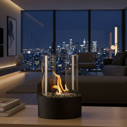 Smoke-Free Table Fireplace for Stylish Indoor & Outdoor Use