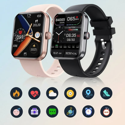 Health Monitoring Smartwatch with Blood Pressure and Blood Sugar Tracking
