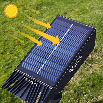 Adjustable Zoom Lens LED Solar Spotlight for Gardens - Weatherproof IP65 Warm White Energy Efficient Lighting for Lawns, Flower Beds, and Facades