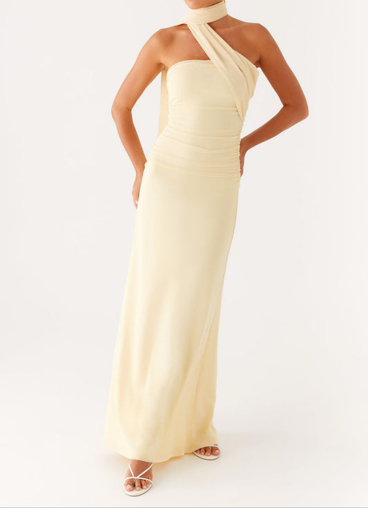 Robe longue Vincenza - Jaune