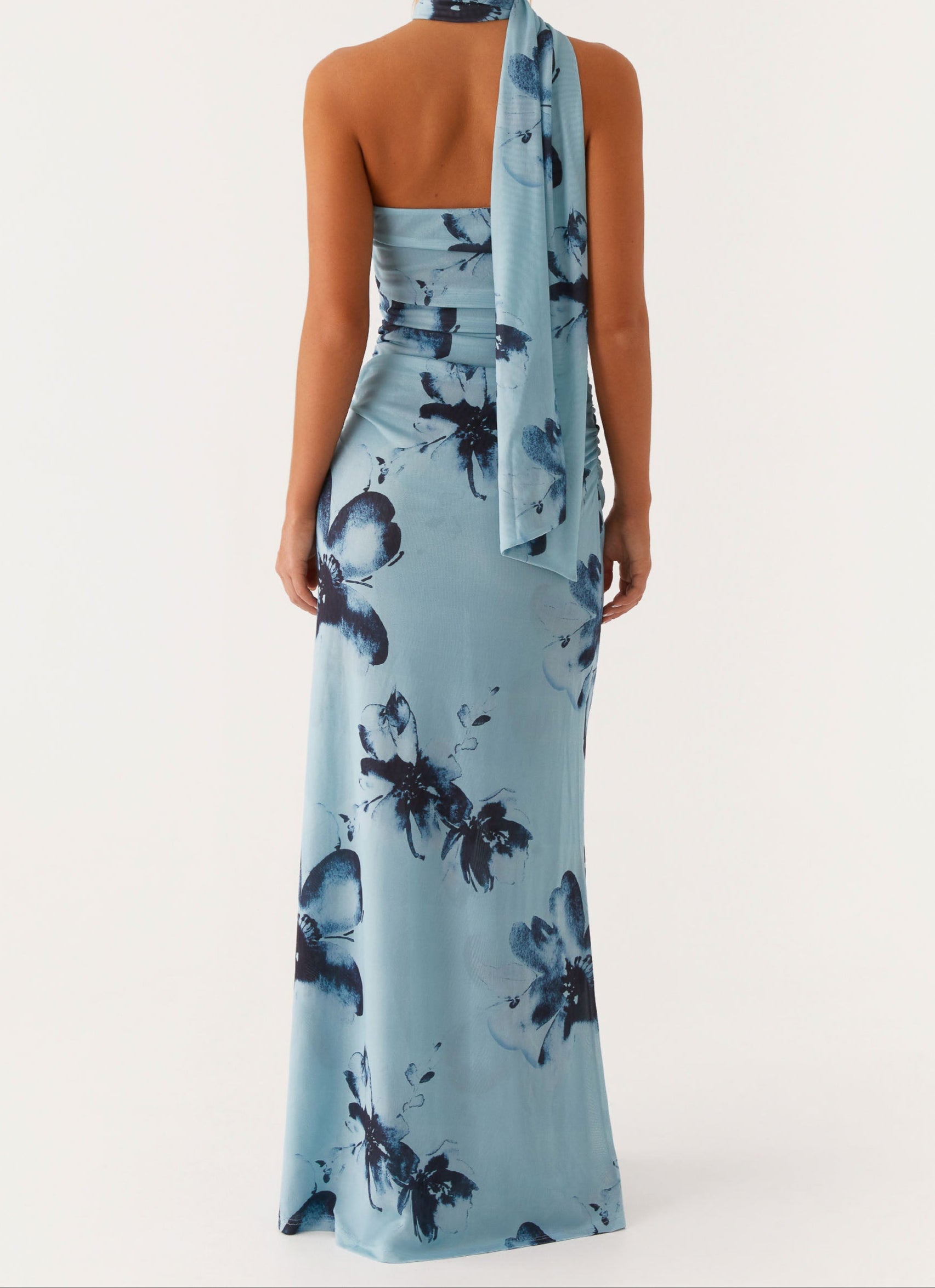Carlotta Maxi Dress - Blue Black Floral Razys.com Carlotta Maxi Dress - Blue Black Floral Razys.com