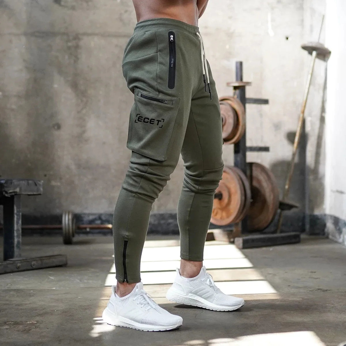 Men's Slim Fit Sporty Jogging Pants | with Zipper Pockets