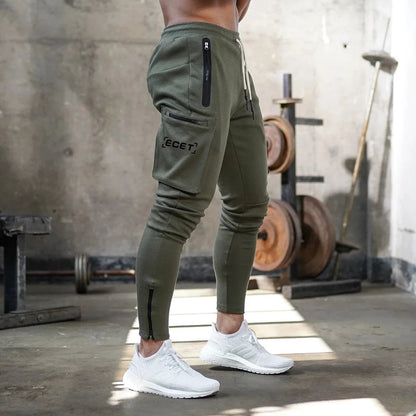 Men's Slim Fit Sporty Jogging Pants | with Zipper Pockets